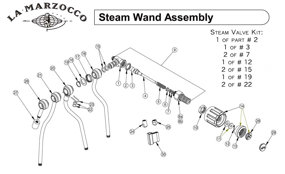 La Marzocco Steam Valve - Drawing B