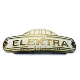 Elektra Espresso Logo Elektra Logo Name Plate Gold And Yellow