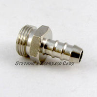 Nickel on Brass Fitting 3/8M to 8mm Barb