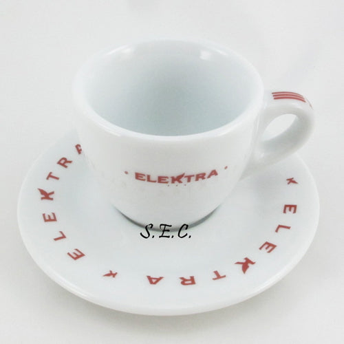 Elektra Logo espresso cup and saucer