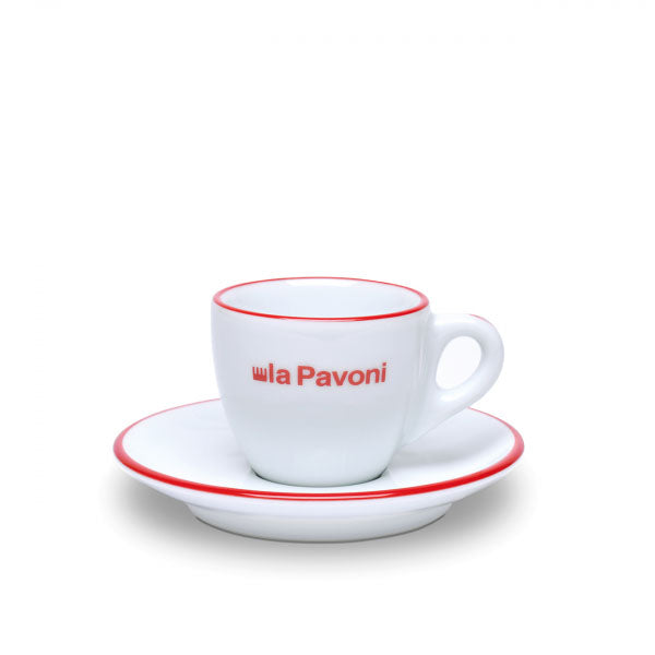 La Pavoni Logo Espresso Cup with Saucer