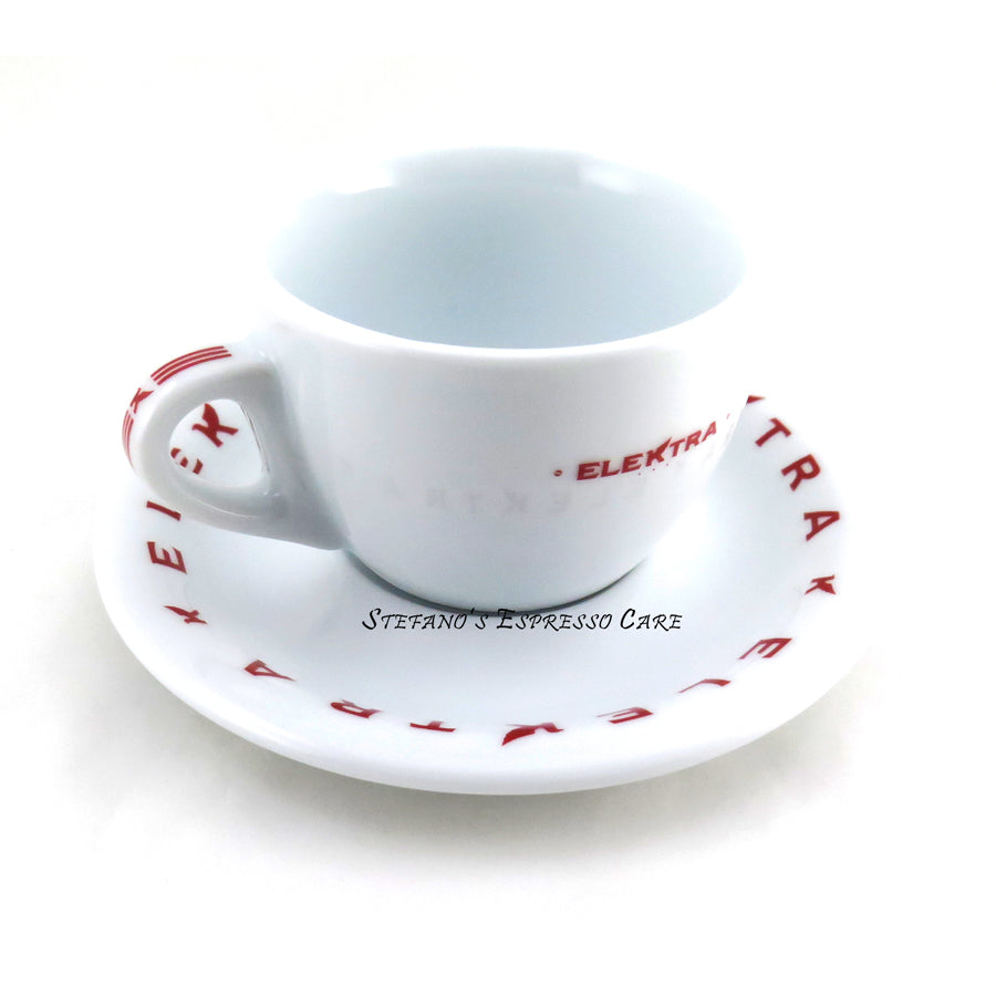 Elektra Logo Cappuccino Cup with Saucer