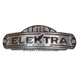 Elektra Logo Name Plate Red and Silver