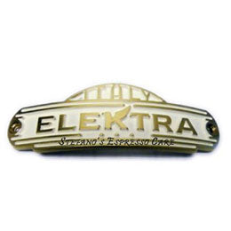Elektra Logo Name Plate Gold and Yellow